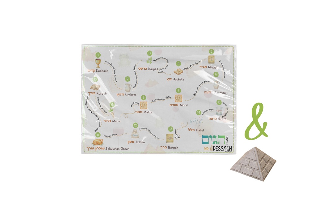 Die Sederkarte für Kinder + eine Pyramide